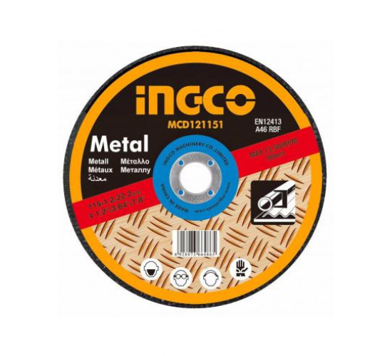 ლითონის საჭრელი აბრაზიული დისკი Ingco MCD121151 115 მმ