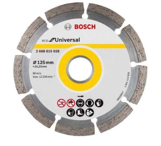 ალმასის დისკი უნივერსალური Bosch Eco for Universal 125x22.23 მმ
