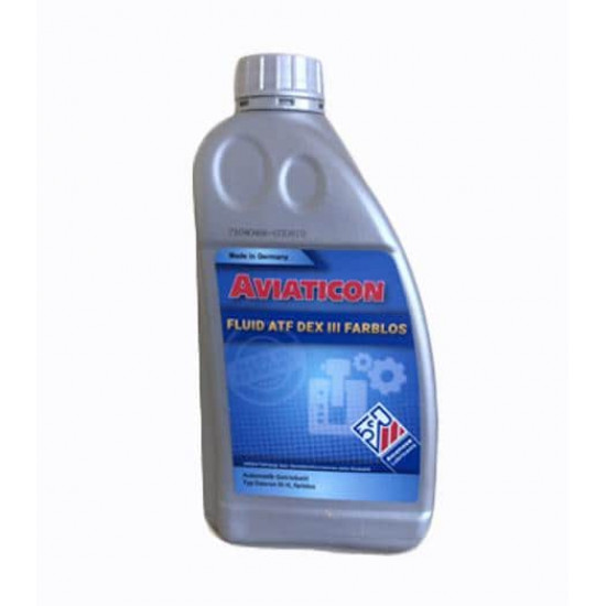 ტრანსმისიის ზეთი Fluid Dexron III Farblos 1 ლ. ავტო მაღაზია, ზეთები და დანამატები Finke-ს ეს ზეთი გამოიყენება ავტომატური ტრანსმისიისთვის, განკუთვნილია მაღალი დატვირთვისთვის, განსაკუთრებით დაბალი ტემპერატურის პირობებში. ტრანსმისიის ზეთი Fluid Dexron III Farblos 1 ლ.