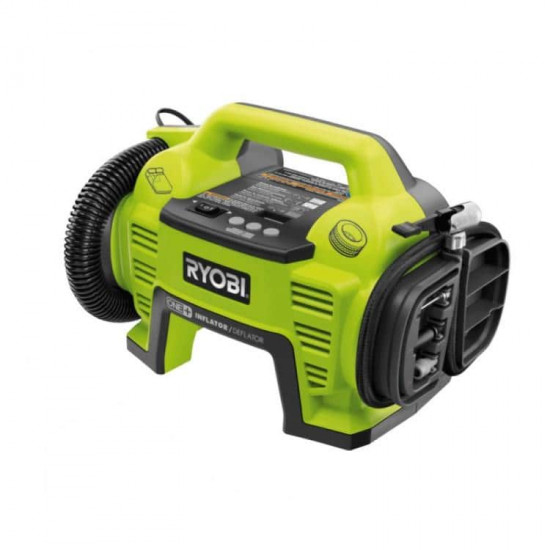 ჰაერის კომპრესორი Ryobi ONE+ R18I-0 18V ავტო მაღაზია, ავტომობილის მოვლა კომპრესორი Ryobi ONE+ R18I-0 წარმოადგენს კომპაქტურ ხელსაწყოს, რომელიც ჩაეტევა ნებისმიერი მანქანის საბარგულში. ჰაერის კომპრესორი Ryobi ONE plus R18I-0 18V