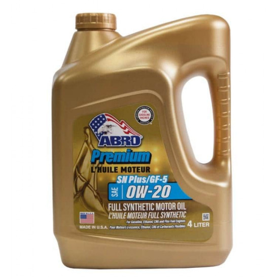 ძრავის ზეთი Full Synthetic Sae 0W-20 4 ლ ავტო მაღაზია, ზეთები და დანამატები Abro Premium Full Synthetic უზრუნველყოფს ყველა თანამედროვე ბენზინის ძრავების შესანიშნავ დაცვას და ახანგრძლივებს ექსპლუატაციის რესურსს. ძრავის ზეთი Full Synthetic Sae 0W-20 4 ლ