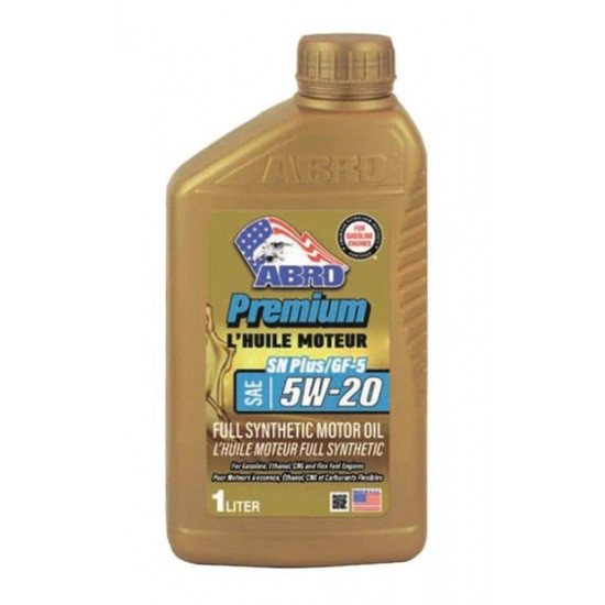 ძრავის ზეთი Full Synthetic Sae 5W-20 1 ლ ავტო მაღაზია, ზეთები და დანამატები Abro Premium Full Synthetic უზრუნველყოფს ყველა თანამედროვე ბენზინის ძრავების შესანიშნავ დაცვას და ახანგრძლივებს ექსპლუატაციის რესურსს. ძრავის ზეთი Full Synthetic Sae 5W-20 1 ლ