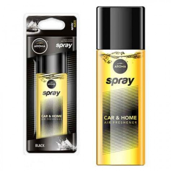 არომატიზატორი Aroma Car SPRAY Black 50მლ ავტო მაღაზია, ავტო აქსესუარები დიდი მოცულობის მქონე სპრეი სუნამო. არომატიზატორი Aroma Car SPRAY Black 50მლ
