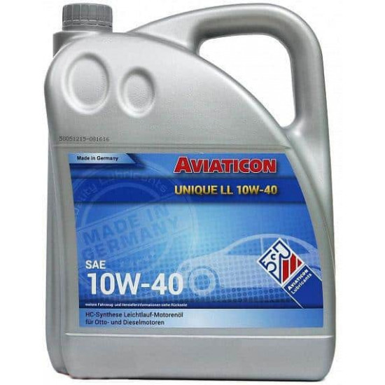 ძრავის ზეთი Unique LL 10W-40 5 ლ ავტო მაღაზია, ზეთები და დანამატები Finke AVIATICON Unique LL არის ნახევრადსინთეთიკური ზეთი ხახუნის დაბალი კოეფიციენტით, განკუთვნილია ბენზინის და დიზელის ავტომობილებისთვის. ძრავის ზეთი Unique LL 10W-40 5 ლ