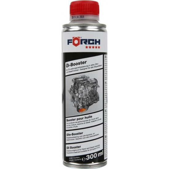 დანამატი ზეთის Forch Ol-Booster 300 მლ ავტო მაღაზია, ზეთები და დანამატები Forch Ol-Booster აუმჯობესებს ზეთის საწარმოო მახასიათებლებს, განკუთვნილია ყველა ტიპის ზეთისთვის. დანამატი ზეთის Forch Ol-Booster 300 მლ