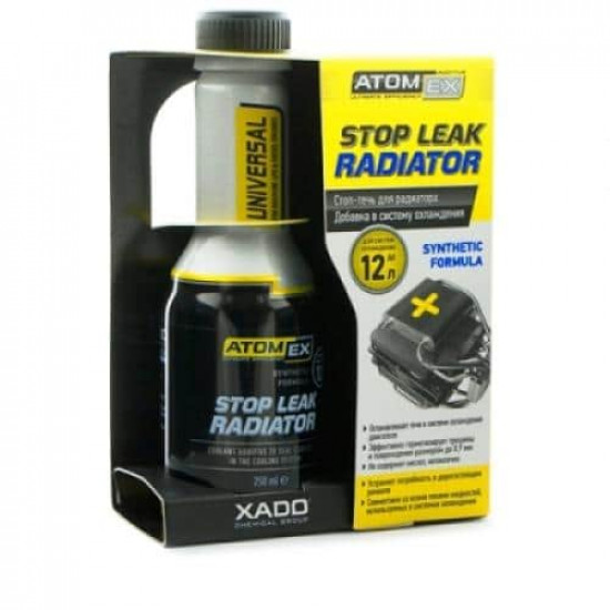 ჰერმეტიკი რადიატორის Stop Leak Radiator 250 მლ ავტო მაღაზია, ავტომობილის მოვლა ჰერმეტიკი რადიატორის XADO Stop Leak Radiator 250 მლ (ХА 40913) XADO Stop Leak Radiator არის ბოლო თაობის ეფექტური საშუალება დანაკარგვისგან თავის ასაცილებლად ძრავის გაგრილების სისტემაში. ჰერმეტიკი რადიატორის Stop Leak Radiator 250 მლ