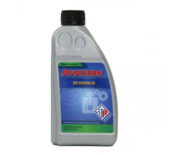 ტრანსმისიის ზეთი Fluid ATF DEX III 1 ლ ავტო მაღაზია, ზეთები და დანამატები Finke AVIATICON Fluid ATF DEX III გამოიყენება ავტომატური ტრანსმისიისთვის, განკუთვნილია მაღალი დატვირთვისთვის, განსაკუთრებით დაბალი ტემპერატურის პირობებში. ტრანსმისიის ზეთი Fluid ATF DEX III 1 ლ