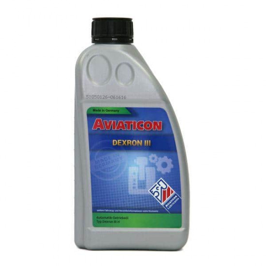 ტრანსმისიის ზეთი Fluid ATF DEX III 1 ლ ავტო მაღაზია, ზეთები და დანამატები Finke AVIATICON Fluid ATF DEX III გამოიყენება ავტომატური ტრანსმისიისთვის, განკუთვნილია მაღალი დატვირთვისთვის, განსაკუთრებით დაბალი ტემპერატურის პირობებში. ტრანსმისიის ზეთი Fluid ATF DEX III 1 ლ