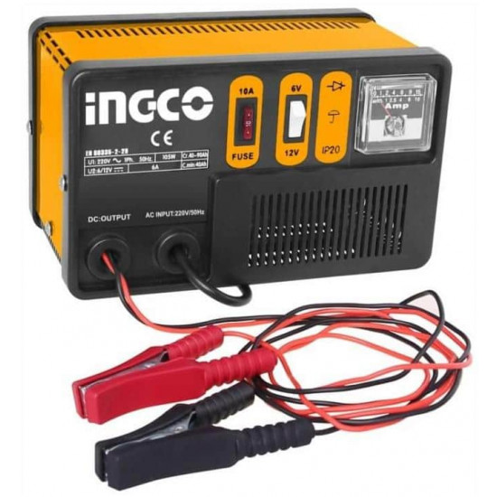აკუმულატორის დამტენი Ingco ING-CB1501 6/12 V ავტო მაღაზია, ავტომობილის მოვლა დასატენი მოწყობილობა თქვენი მანქანის აკუმულატორისთვის. აკუმულატორის დამტენი Ingco ING-CB1501 6-12 V