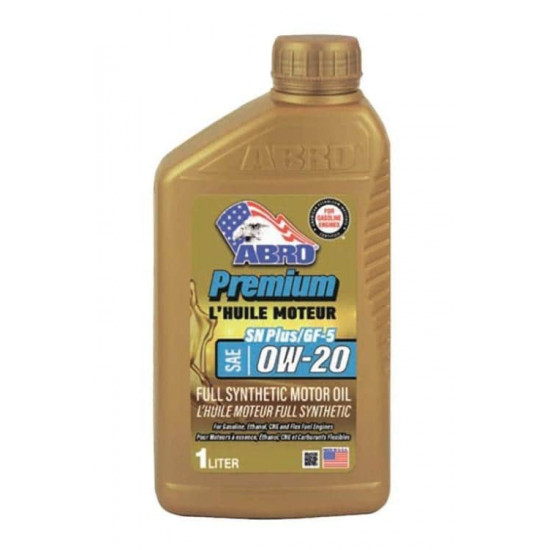 ძრავის ზეთი Full Synthetic Sae 0W-20 1 ლ ავტო მაღაზია, ზეთები და დანამატები Abro Premium Full Synthetic უზრუნველყოფს ყველა თანამედროვე ბენზინის ძრავების შესანიშნავ დაცვას და ახანგრძლივებს ექსპლუატაციის რესურსს. ძრავის ზეთი Full Synthetic Sae 0W-20 1 ლ