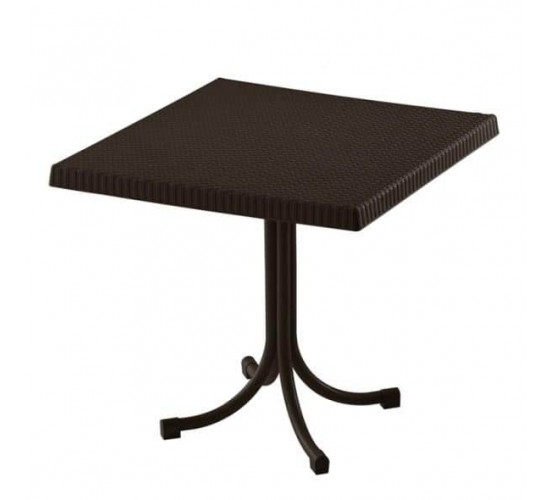 მაგიდა Comfort Time Palmiye Rattan CT063 80x80 მუქი ყავისფერი