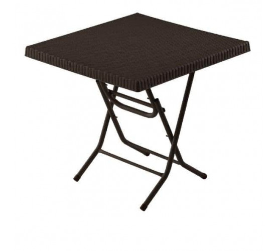 მაგიდა PALMIYE RATTAN Dark brown 80x80