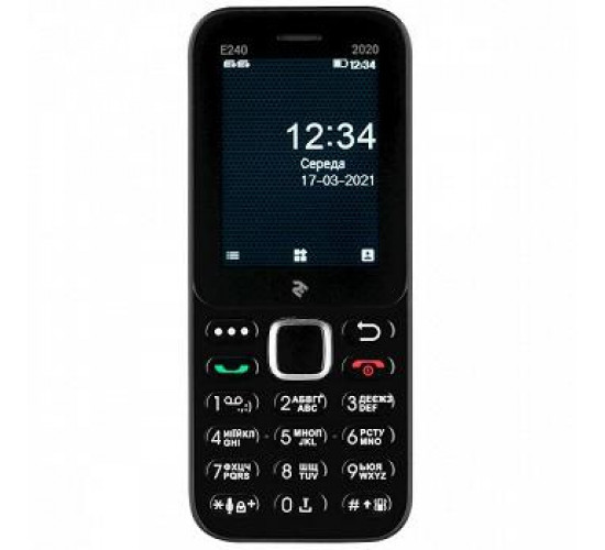 2E MOBILE PHONE E240 2020 BLACK (680576170026)