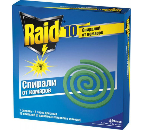 კოღოების საწინააღმდეგო სპირალი Raid 10 ც