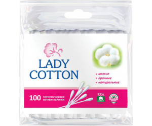 ბამბის ჰიგიენური ჩხირი Lady Cotton 100 ც