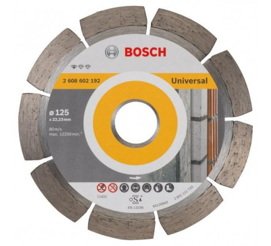 ალმასის დისკი უნივერსალური Bosch Standard for Universal 125x22.23 მმ