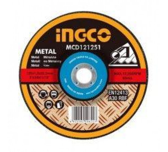 ლითონის საჭრელი აბრაზიული დისკი Ingco MCD121251 125მმ