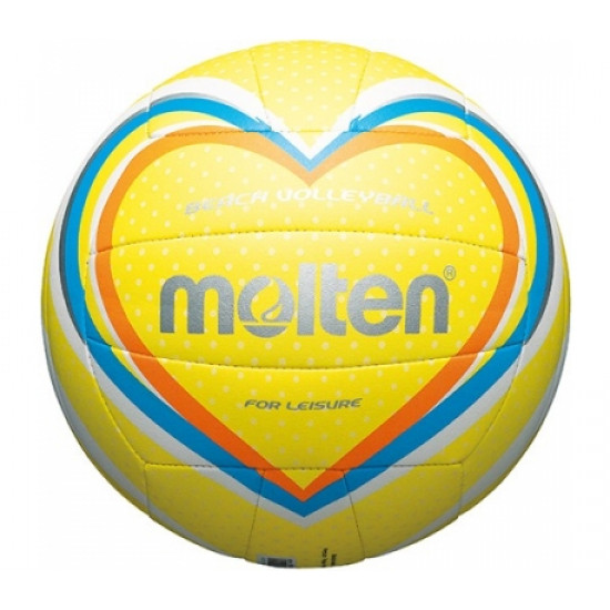 სანაპიროს ფრენბურთის ბურთი MOLTEN V5B1501-Y გარე მოხმარების, სინთ. ტყავი