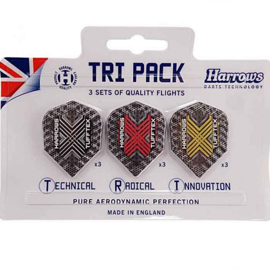 დარტსის ბუმბული HARROWS TRI PACKS TUFFTEX 3623 3 ცალი სპორტი და ფიტნესი, სპორტი და აქსესუარები დარტსის ბუმბული HARROWS TRI PACKS TUFFTEX 3623 3 ცალი