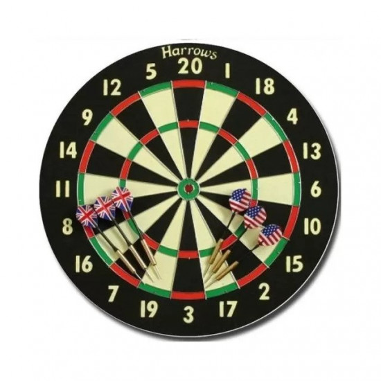 დარტსის დაფა BRISTOW'S FAMILY DART GAME BOARD დარტსით სპორტი და ფიტნესი, სპორტი და აქსესუარები დარტსის დაფა BRISTOW'S FAMILY DART GAME BOARD დარტსით