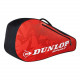 ჩოგბურთის ჩანთა Dunlop 3 ჩოგანზე წითელი