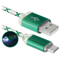 USB cable USB2.0 green LED