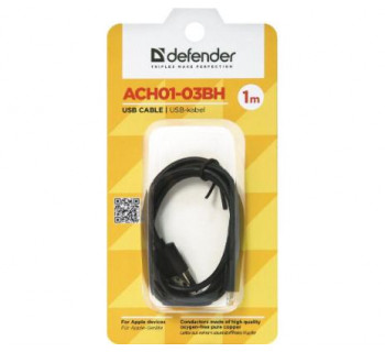 USB cable ACH01-03BH black USB-Lightning 1 m