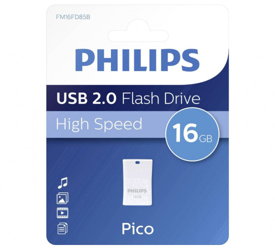 მეხსიერება USB 2.0 16GB Pico Blue Philips Philips