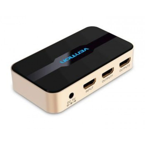 ACBG0 1 In 2 Out HDMI Splitter Gold კომპიუტერული ტექნიკა, კომპიუტერის აქსესუარები მოდელი - ACBG0 ინტერფეისის ტიპი - HDMI DC კვების პორტი ვერსია - HDMI 1. ACBG0 1 In 2 Out HDMI Splitter Gold