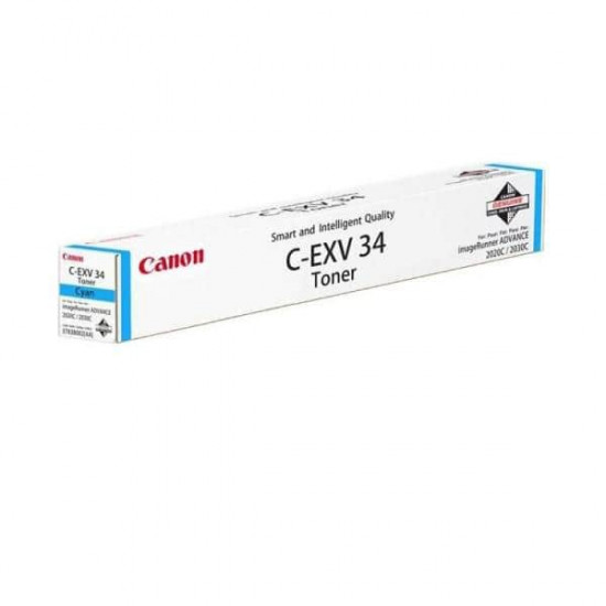 ტონერი-Canon C-EXV34 Toner Cyan - 3783B002AA პრინტერები, საკანცელარიო მაღაზია ტიპიორიგინალი დანიშნულებალაზერული პრინტერისთვისთავსებადი პრინტერებიCanon: iRC2020, iRC2030, iRC2220l, iRC2220i, iRC2225, iRC2225iრესურსი19 000 გვერდიფერიცისფერი ტონერი-Canon C-EXV34 Toner Cyan - 3783B002AA