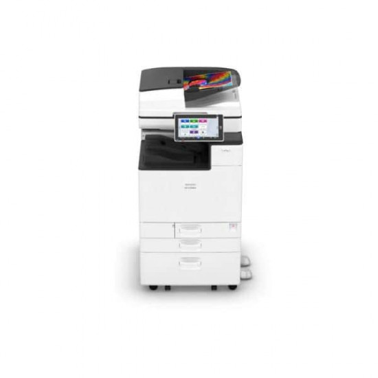 მრავალფუნქციური პრინტერი-Ricoh IM C5500 Color Laser Multifunction Printer პრინტერები, საკანცელარიო მაღაზია მოწყობილობის ტიპიმრავალფუნქციური მოწყობილობებიფუნქციაბეჭდვასკანირებაკოპირებაბეჭდვის ტიპიფერადიტიპილაზერულიქაღალდის ფორმატიA3ბეჭდვის გაფართოება1200 x 1200 dpi (შავ-თეთრი); 1200 x 1200 dpi (ფერა მრავალფუნქციური პრინტერი-Ricoh IM C5500 Color Laser Multifunction Printer