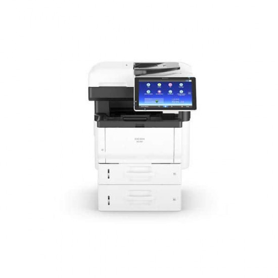 პრინტერი მულტლაზერული-Ricoh IM 430F Multifunction Mono Laser Printer პრინტერები, საკანცელარიო მაღაზია მოწყობილობის ტიპიმრავალფუნქციური მოწყობილობებიფუნქციაბეჭდვასკანირებაკოპირებაფაქსიბეჭდვის ტიპიმონოქრომულიტიპილაზერულიქაღალდის ფორმატიA4A5A6B4 (JIS)B5 (JIS)ბეჭდვის გაფართოება1200 x 1200 dpiბეჭდვის სი პრინტერი მულტლაზერული-Ricoh IM 430F Multifunction Mono Laser Printer