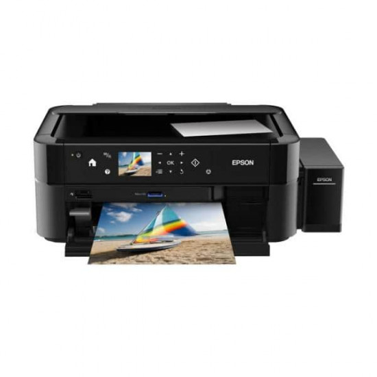 მრავალფუნქციური პრინტერი-Epson L850 MFP Printer - C11CE31402 პრინტერები, საკანცელარიო მაღაზია მოწყობილობის ტიპიმრავალფუნქციური მოწყობილობებიფუნქციაბეჭდვასკანირებაკოპირებაბეჭდვის ტიპიფერადიტიპიჭავლურიქაღალდის ფორმატიA4ბეჭდვის გაფართოება 5760 x 1440 dpiბეჭდვის სიჩქარე37 გვ/წთ (შავ-თეთრი А4); 38 გვ/წთ მრავალფუნქციური პრინტერი-Epson L850 MFP Printer - C11CE31402
