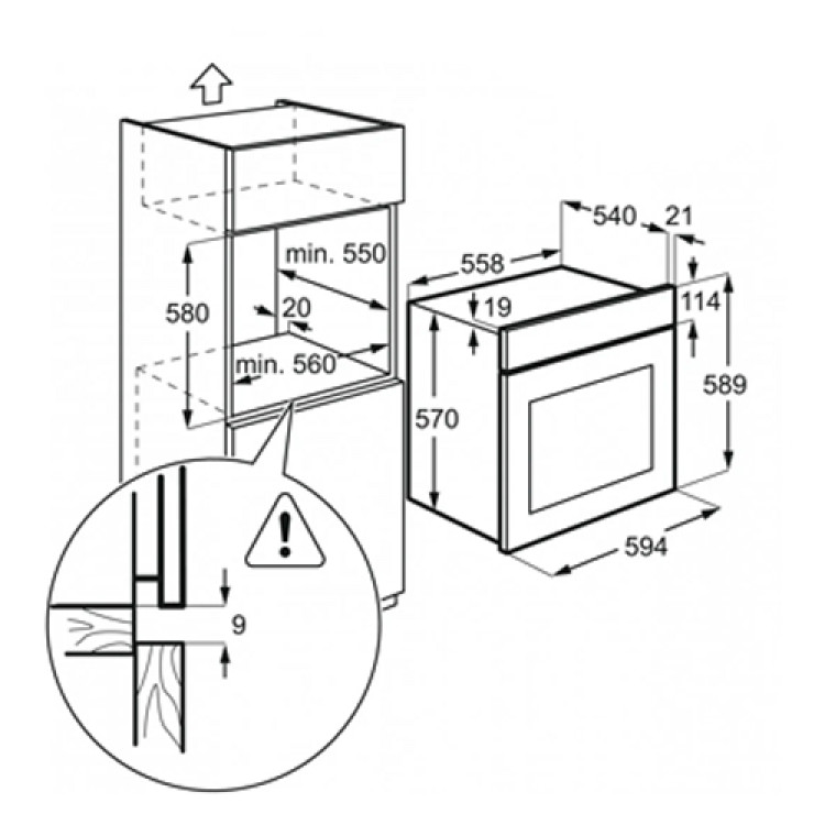 Духовой шкаф electrolux ezb53400ax