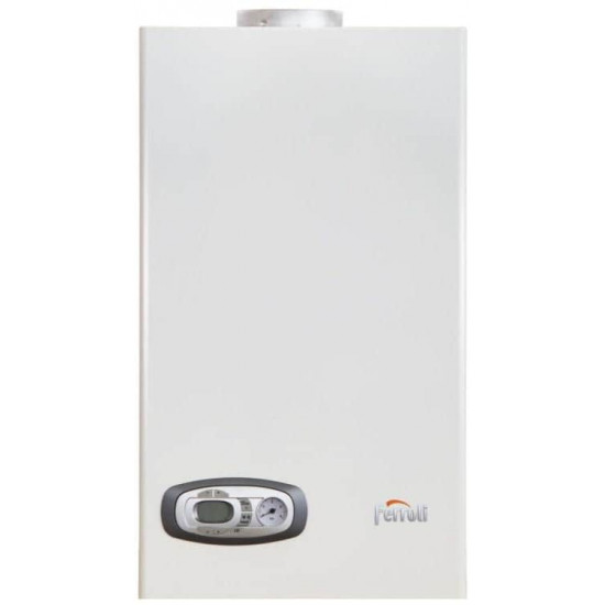 კედლის გაზის ქვაბი Ferrolli DIVATECH D 24kw მსხვილი ტექნიკა, კლიმატური ტექნიკა ტექნიკური მახასიათებლები: • მწარმოებელი: Ferrolli • მოდელი: DIVATECH D • მონტაჟის ტიპი: კედლის, ვერტიკალური • წვის კამერა: დახურული დამატებითი მახასიათებლები: • დისპლეი • მარტივი მართვა • გადახურებისგან დაცვა • ზაფხულის კედლის გაზის ქვაბი Ferrolli DIVATECH D 24kw