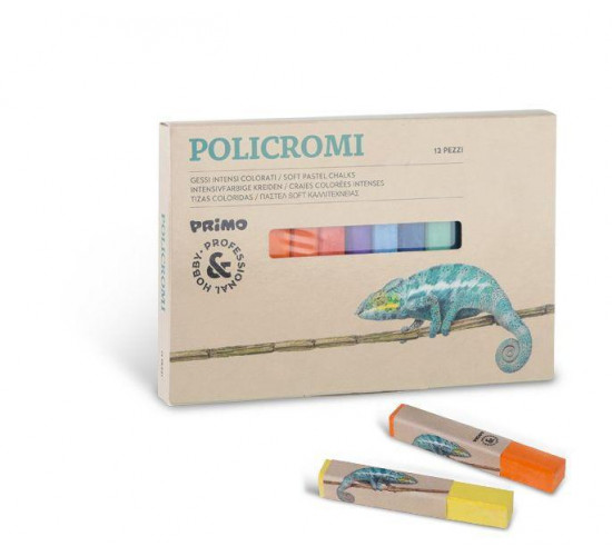 ცარცი Soft pastel chalks. Cardboard box of 12 colours