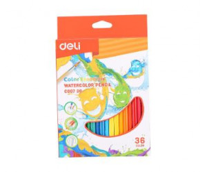 ფერადი ფანქრები (აკვარელის) Deli Stationery 36 ფერი Color Emotion