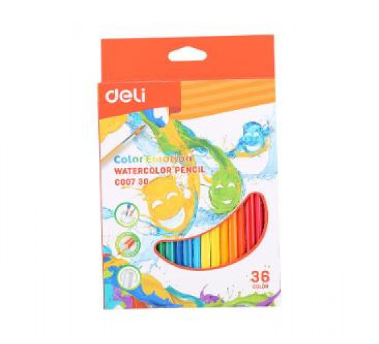 ფერადი ფანქრები (აკვარელის) Deli Stationery 36 ფერი Color Emotion