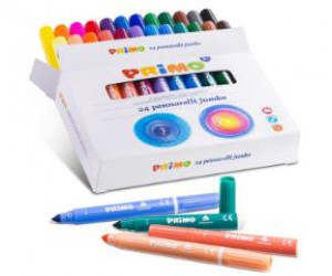 ფლომასტერების ნაკრები Set with 24 jumbo felt-tip pens 604JUMBO24 PRIMO