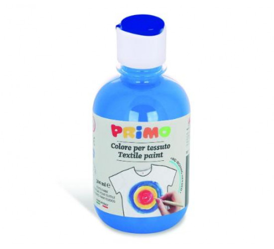 აკრილის საღებავი Textile acrylic paint, bottle 300 ml with flow-control cap,cyan 501. 411TX300501 PRIMO