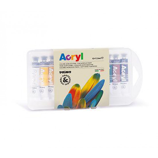 აკრილის საღებავი PP box with 12 acrylic pain tubes 75 ml საკანცელარიო და საოფისე აკრილის საღებავი PP box with 12 acrylic pain tubes 75 ml აკრილის საღებავი PP box with 12 acrylic pain tubes 75 ml