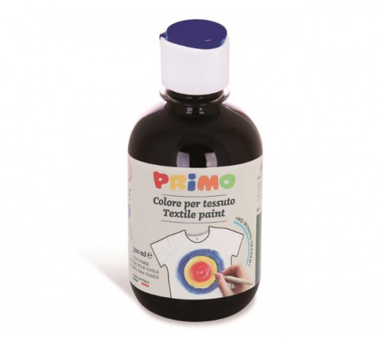 აკრილის საღებავი Textile acrylic paint, bottle 300 ml with flow-control cap,black 800. 411TX300800 PRIMO