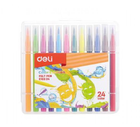 ფლომასტერი 24 ფერი Deli Stationery