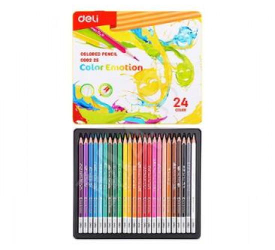 ფერადი ფანქრები 24 ფერი Deli Stationery