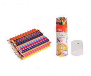 ფერადი ფანქრები 36 ფერი (ტუბა) Deli Stationery