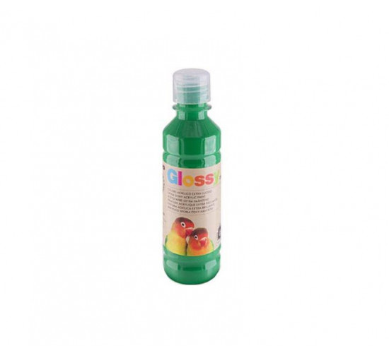 აკრილის საღებავი GLOSSY acrylic paint, bottle 250 ml with flow-control cap, dark-green 630. 428TAG250630 PRIMO