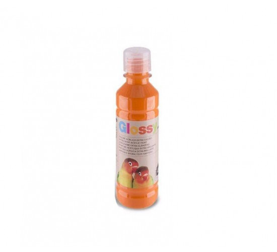 აკრილის საღებავი GLOSSY acrylic paint, bottle 250 ml with flow-control cap, orange 250. 428TAG250250 PRIMO