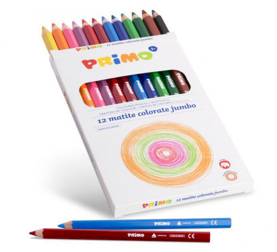 ფერადი ფანქრების შეკვრა Set with 12 Maxi coloured pencils 100% FSC Pinus Strobus 510MAXI12Efsc PRIMO ფერადი ფანქრების შეკვრა Set with 12 Maxi coloured pencils 100% FSC Pinus Strobus 510MAXI12Efsc PRIMO