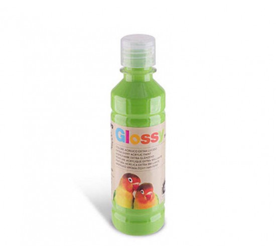 აკრილის საღებავი GLOSSY acrylic paint, bottle 250 ml with flow-control cap, LIGHT GREEN 600. 428TAG250600 PRIMO
