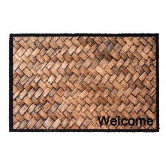 ფეხსაგები BV Prestige Welcome wicker 50x75 სახლი და ეზო, იატაკის საფარები ტექნიკური მახასიათებლები: • მწარმოებელი: Hamat BV ფიზიკური პარამეტრები: • საოს მასალა: 100% პოლიამიდი • ფუძე: რეცხვადი ვინილი • ზომა: 50x75 სმ • ფერი: ყავისფერი ფეხსაგები BV Prestige Welcome wicker 50x75